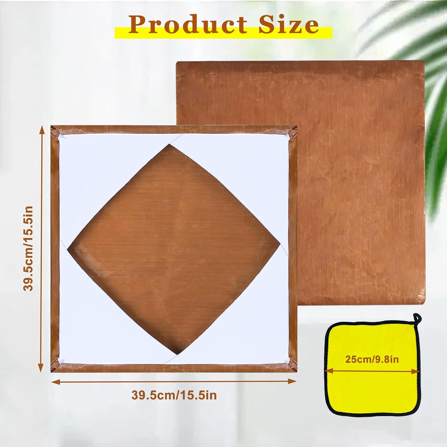 Heat Press Covers 15 x 15 Inch for Top and Bottom Platens | 2 Pcs Heat Press Platen Wrap Cover Reusable Teflon Sheets