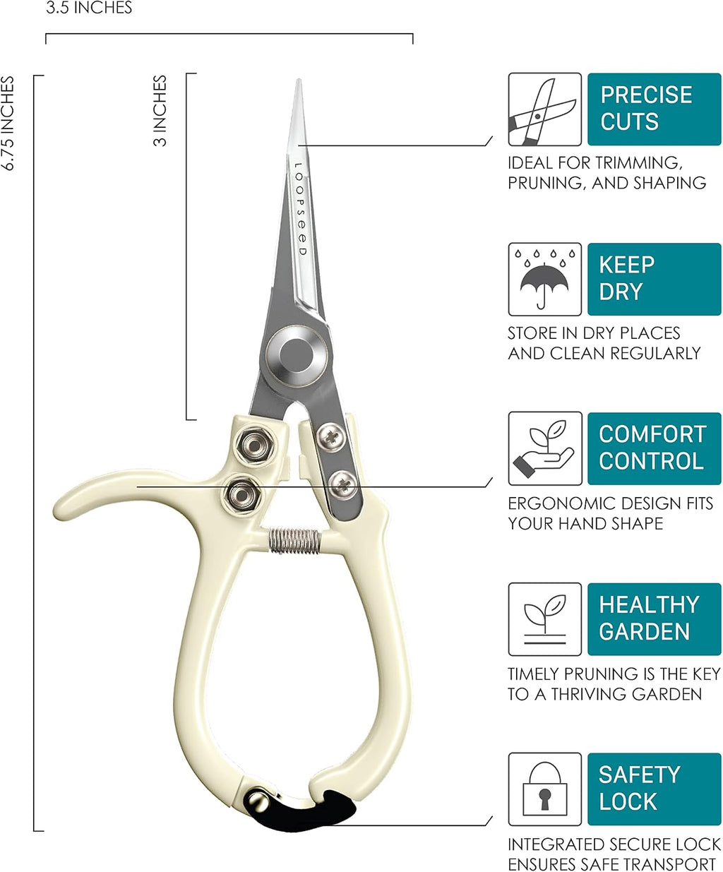 Plant Pruning Shears Garden Trimming Scissors Precision Hand Pruner Herb Snips Flower Clippers Bonsai Trimmers