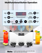 Commercial Slushie Machine 15Lx3 Triple Tank Margarita Drink 180Cups