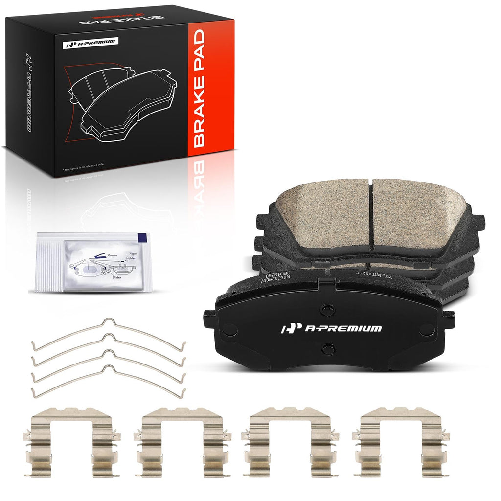A-Premium Front Ceramic Brake Pads Compatible with Hyundai & Kia, 2-Pack