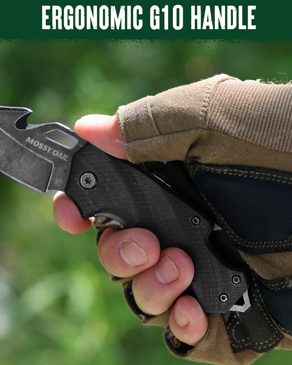 Mini Folding Pocket Knife with G10 Handle, Black | 2.5" Stainless Steel Drop Point Blade, EDC Knife Multifunction