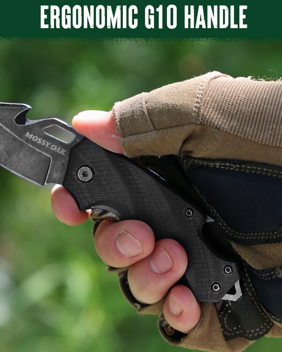 Mini Folding Pocket Knife with G10 Handle, Black | 2.5" Stainless Steel Drop Point Blade, EDC Knife Multifunction