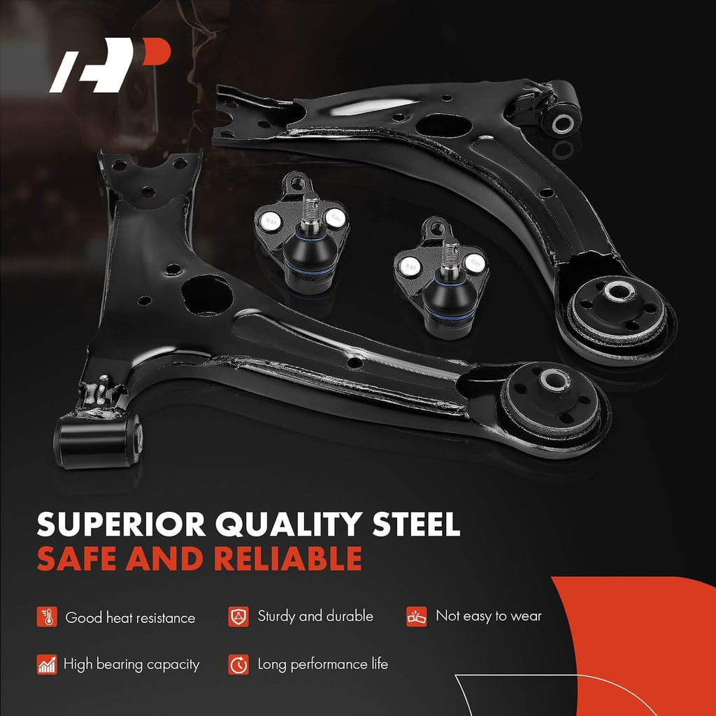 A-Premium 4Pcs Front Suspension Kit, Lower Control Arm, Lower Ball Joint
