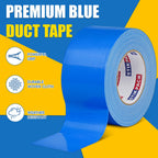 3'' Wide Blue Duct Tape Heavy Duty 3 Inches x 55 Yard, 1 Roll