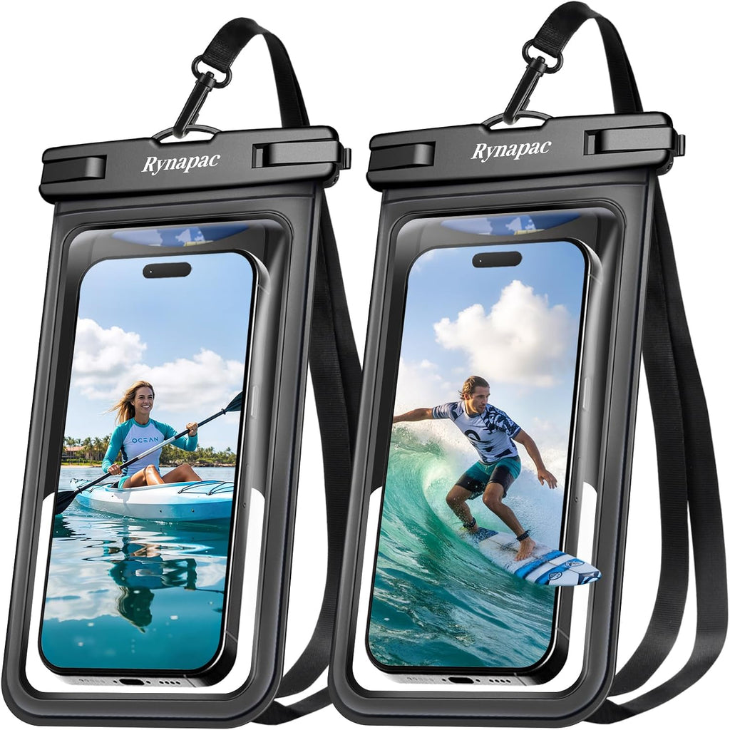 Waterproof Phone Pouch [Up to 8.5"] - 2 Pack, IPX8 Waterproof Phone Case with Lanyard for iPhone 17 16 15 Pro Max