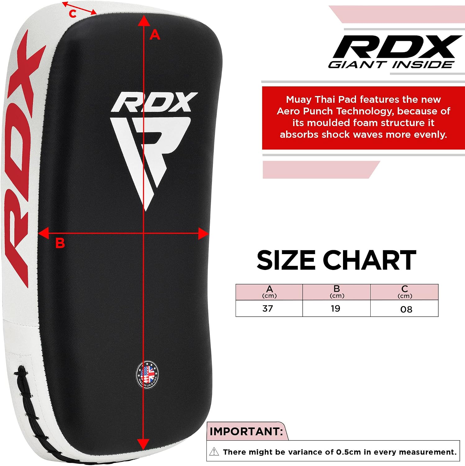 Muay Thai Pad for Training, Curved Kickboxing Kicking Strike Shield, Coaching Kick Boxing, MMA, Martial Arts, Karate