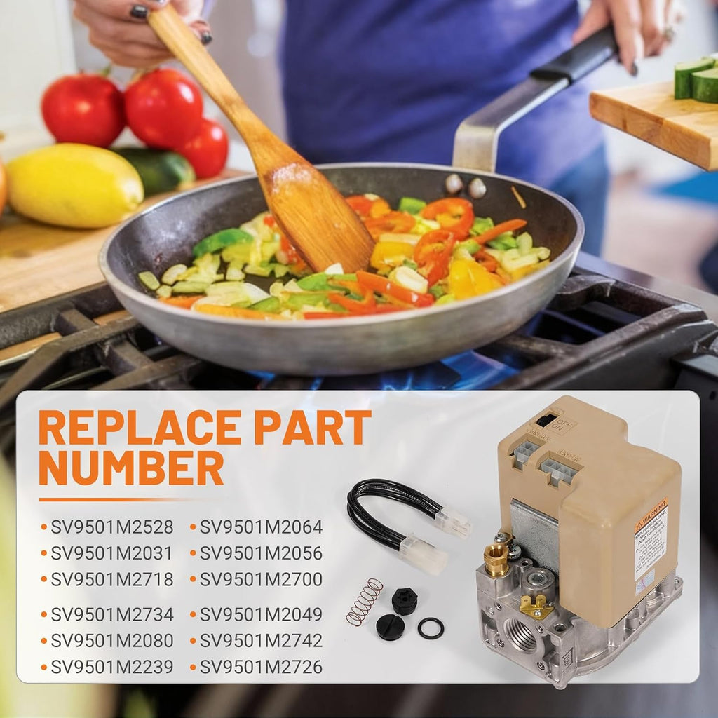 Upgraded SV9501M2528 Furnace Gas Smart Valve, Replacement for Honeywell Resideo Intermittent Hot Surface Pilot Ignition Replcace SV9500M2682 Gas Control Valve 24V 50/60Hz