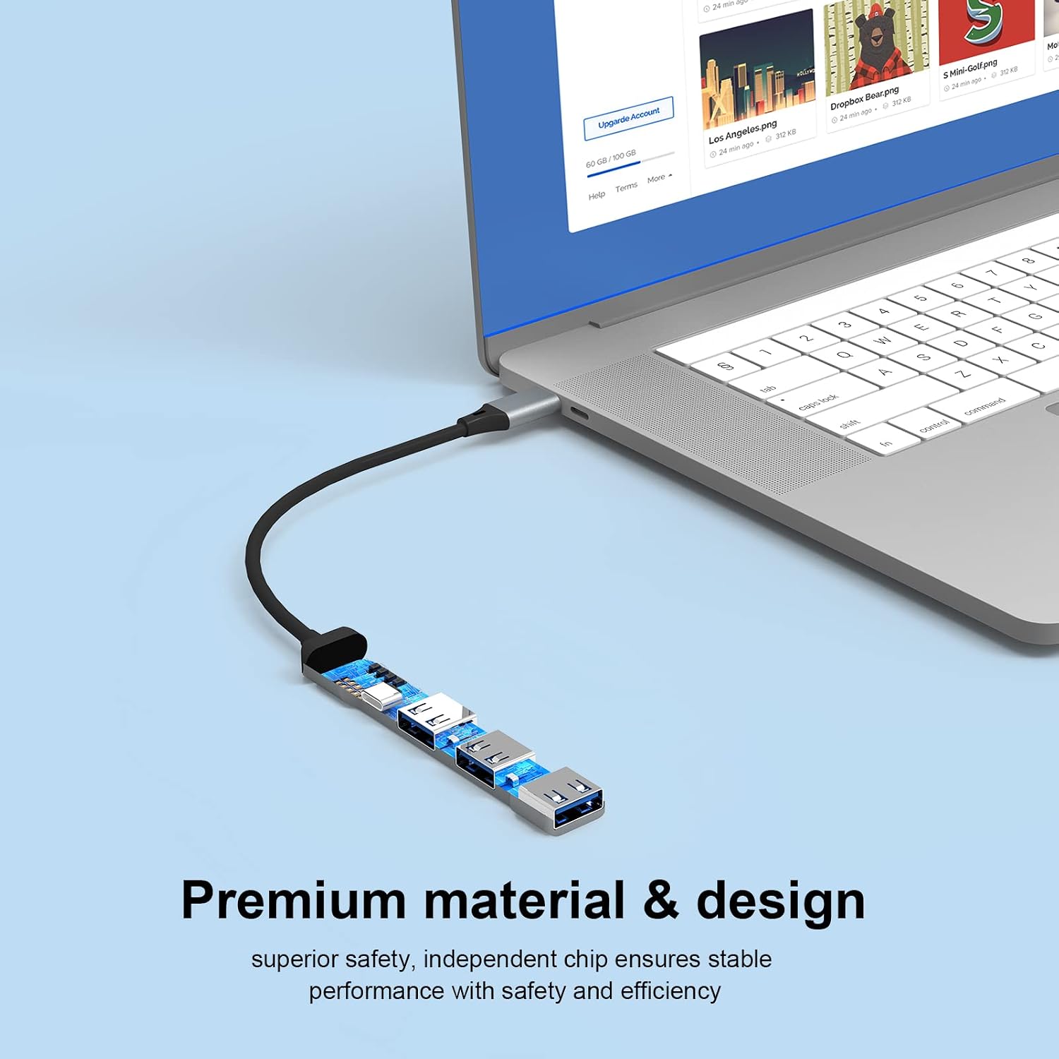 Lightning to USB Hub [Apple MFi Certified] 4-in-1 USB OTG Hub with 3 USB3.0 Port and Fast Charging Port for