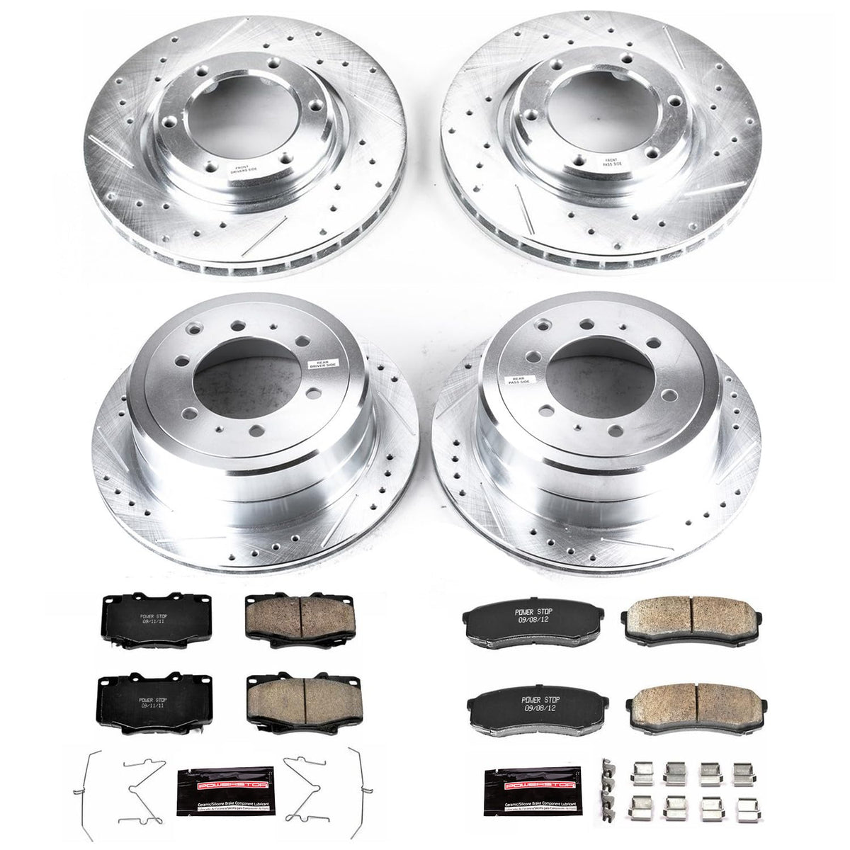 PowerStop Z23 Performance Brake Pad & Rotor Kit Front & Rear K1155