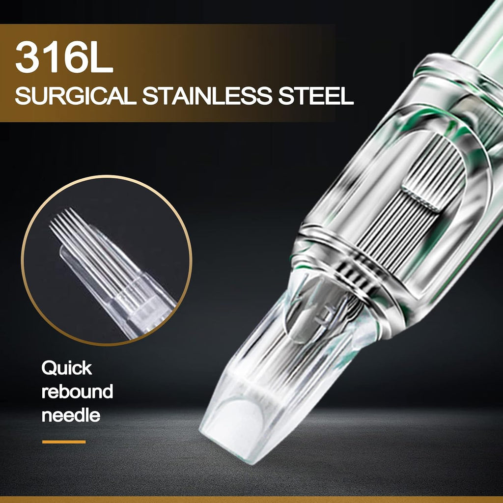 40pcs Tattoo Cartridge Needles Mixed Round Liner Shader Magnum