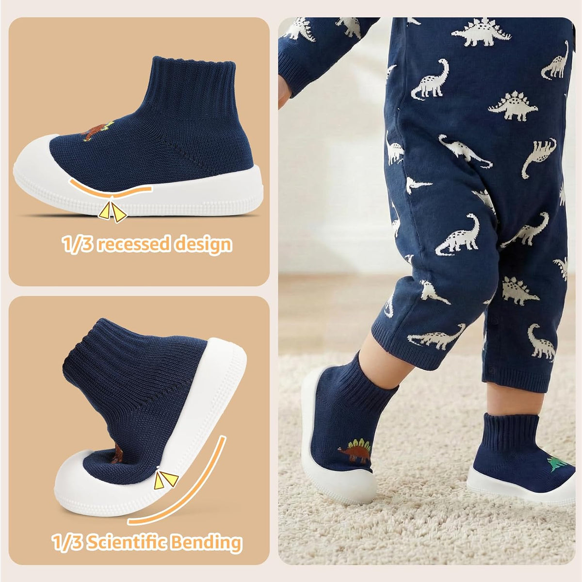 Baby/Toddler Sock Walking Shoes Infant Slippers 12-18 Months