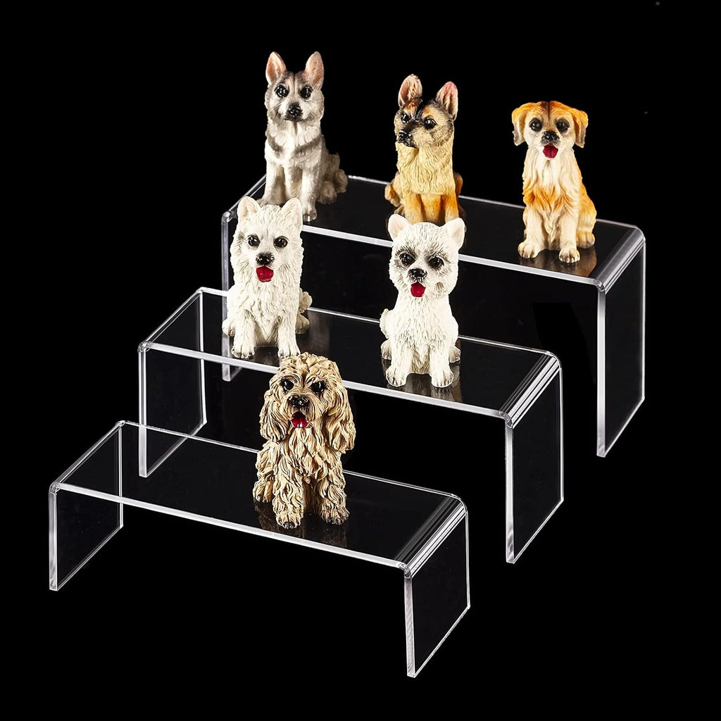 Acrylic Display Stand Riser Clear Small Acrylic Decorator Stand Shelf for Figures Pops, Jewelry, Cupcake, Dessert - 2