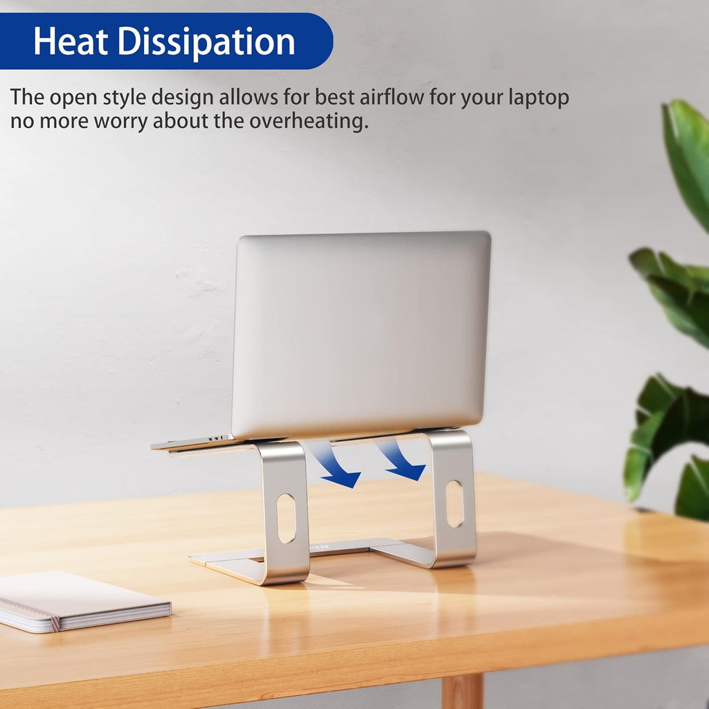 LS03 Aluminum Laptop Stand, Ergonomic Detachable Computer Stand, Notebook Riser, Laptop Mount Compatible with Air