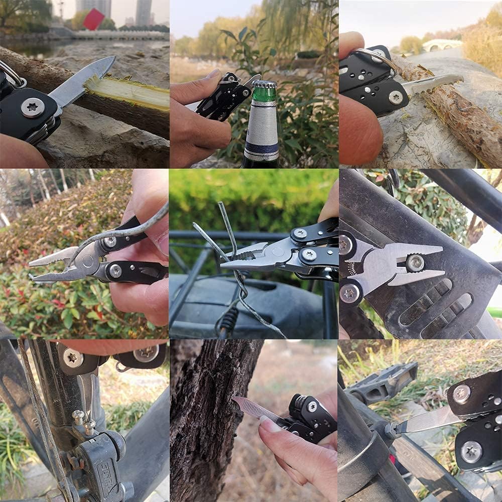 MINI Multitool Pliers, Birthday Christmas Gifts for Men Boyfriend Dad Husband Women, Pocket Knife 14-In-1, Rugged and
