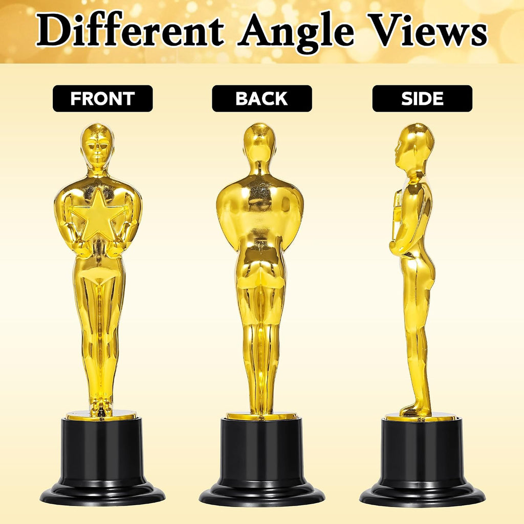 Gold Award Trophy, 24 Pack 6 Inch Trophies for Party Decorations, Game Prize, Award Ceremony, Appreciation Gift