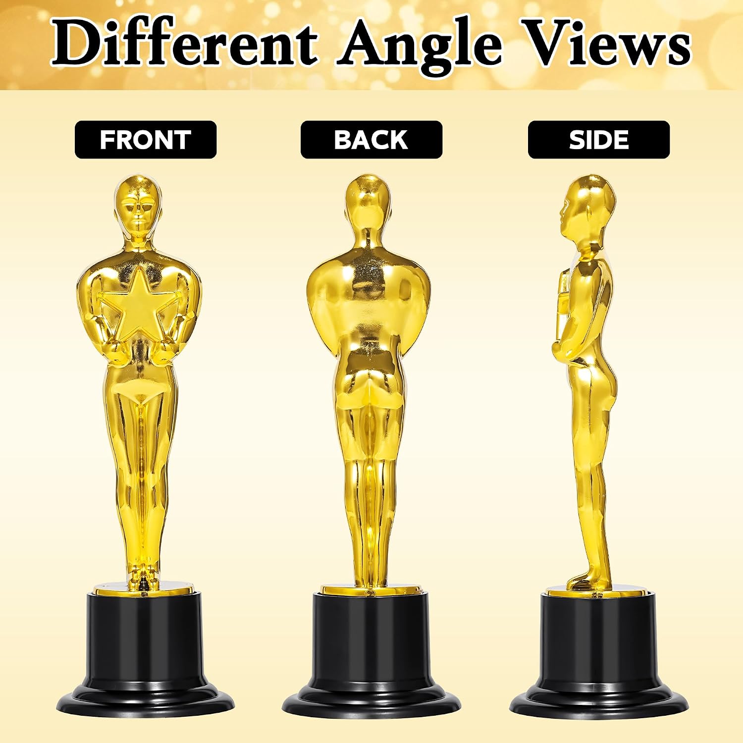 Gold Award Trophy, 24 Pack 6 Inch Trophies for Party Decorations, Game Prize, Award Ceremony, Appreciation Gift