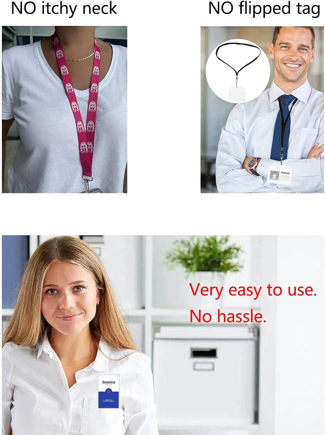 Upgraded Strong Name Tags/ID Badge Magnets, 10 Pack Magnetic Name Badge Holders with Steel Back Plate, Fastener with