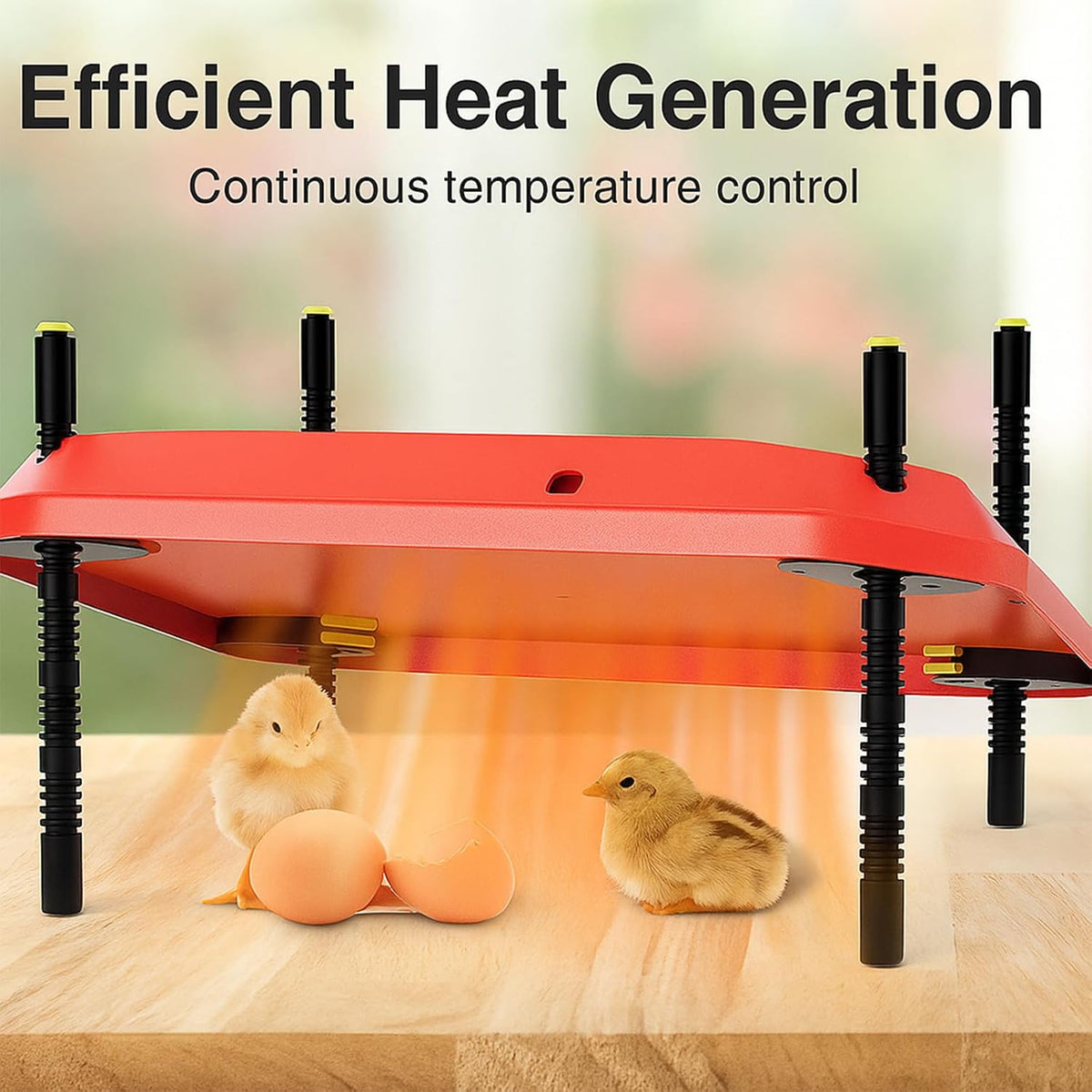 Adjustable 16x16 brooder Heating Plate for Baby Chicks, Providing Constant, efficient Warmth. Safe, Energy-Saving