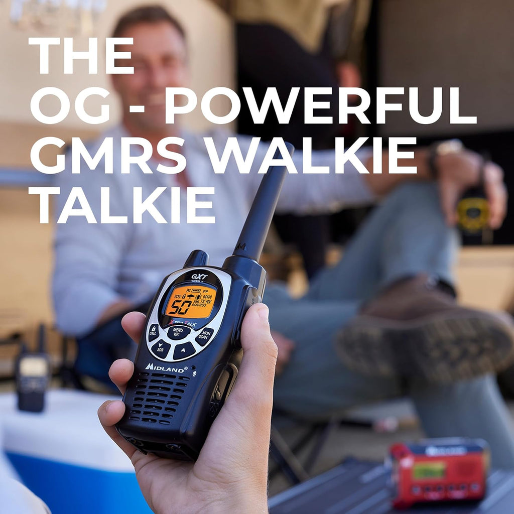 GXT1000X3VP4 GMRS Two-Way Radio (50-Channel, Long Range, 142 Privacy Codes, SOS, NOAA, Rechargeable Nickle Battery