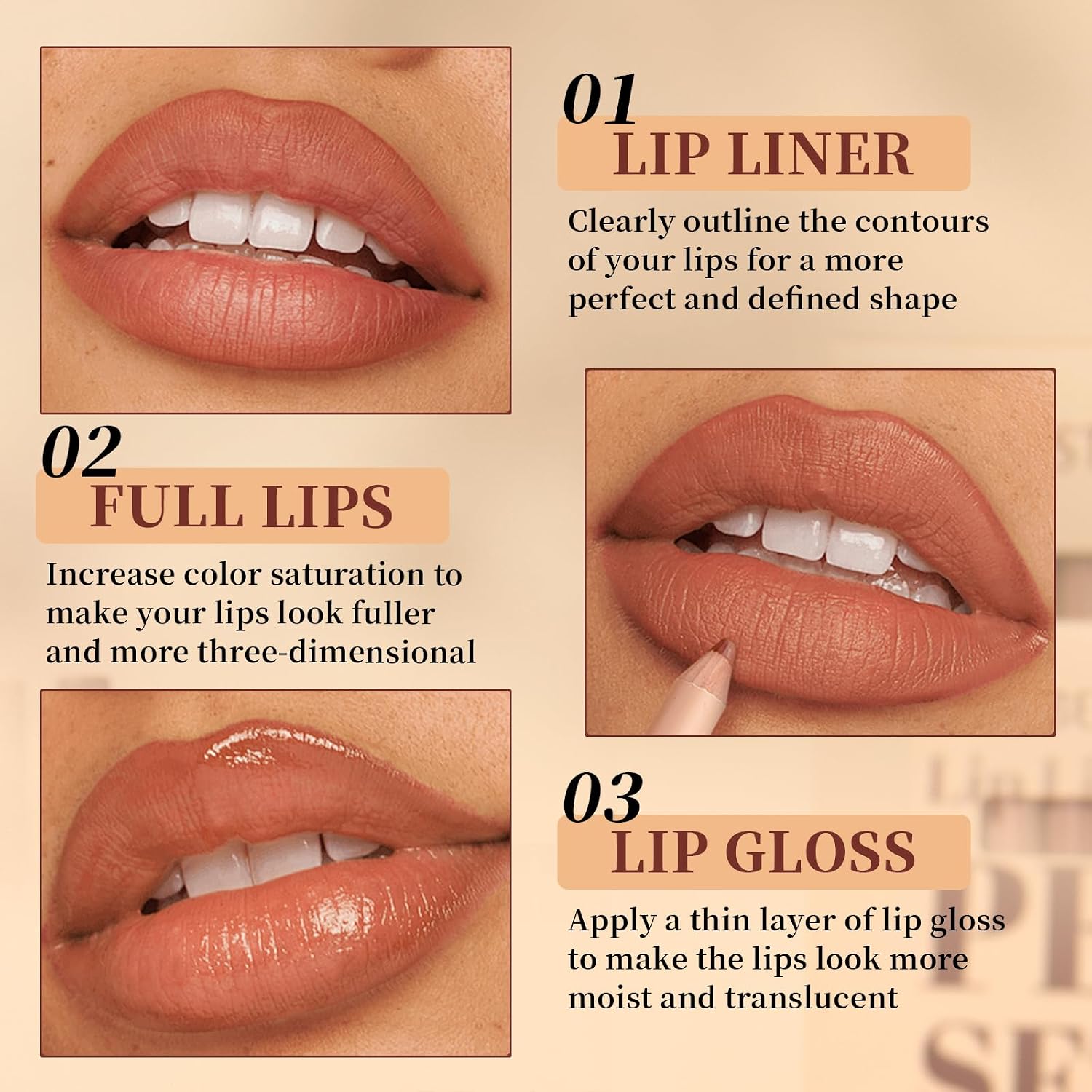 Matte Lip Liner Set,12 Colors Long Lasting Waterproof Nude Lip Liner Pencil Set,Smooth and High Pigmented Natural Lip