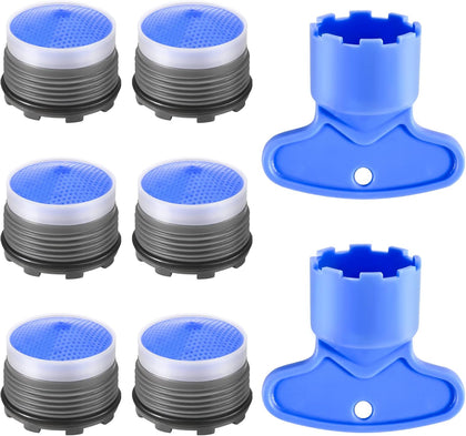 Faucet Aerator M18.5, WeeVeni 6PCS Aerator Replacement for Sink Faucet Flow Restrictor, Kitchen Bathroom Sink
