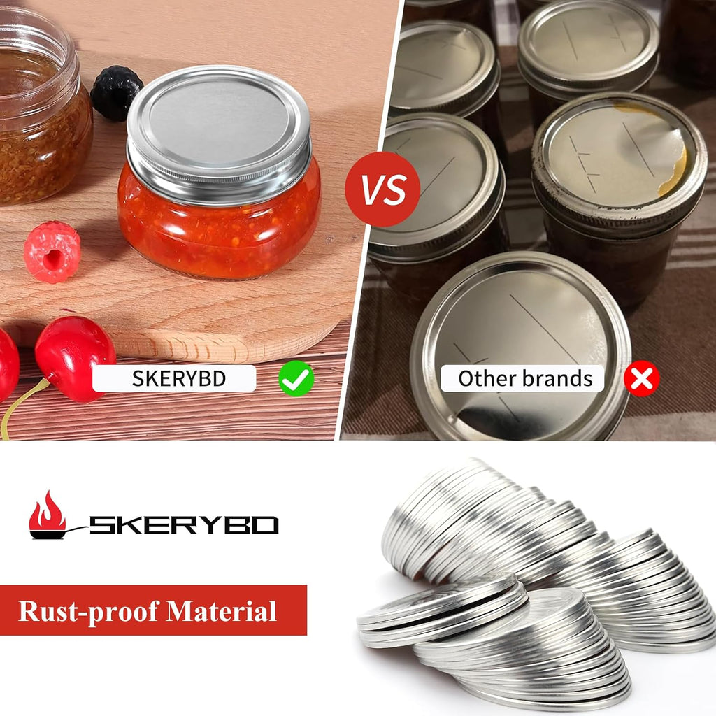 Canning Lids Regular and Wide Mouth, Mason Jar Lids Only for Ball, Kerr Jars (56)