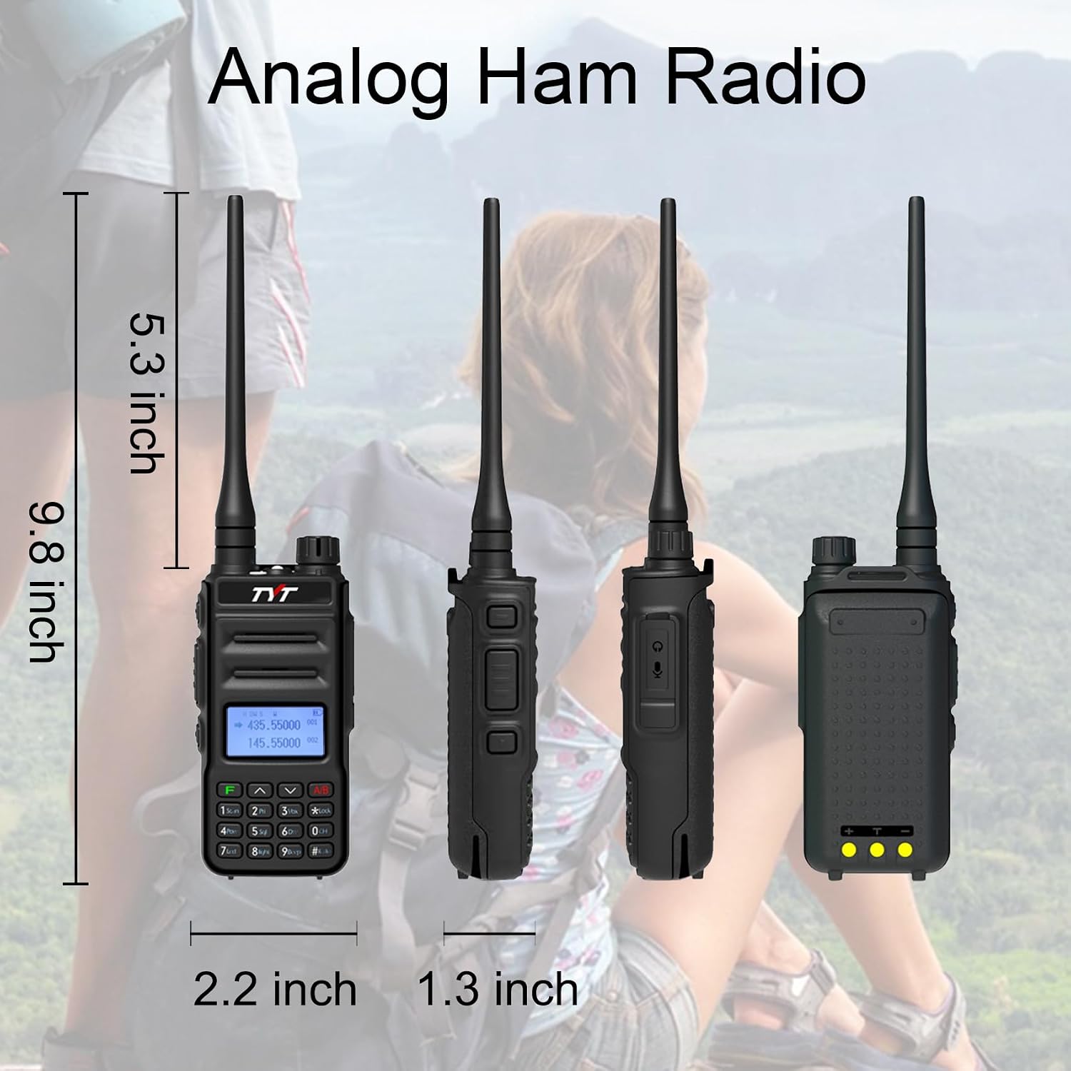TH-UV88 Dual Band VHF UHF Amateur Ham Radio Handheld Transceiver, Analog | 200 Channels, CTCSS/DCS, Scan, Long Range