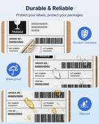4 x 6 Fanfold Direct Thermal Shipping Labels, 500 Labels per Stack