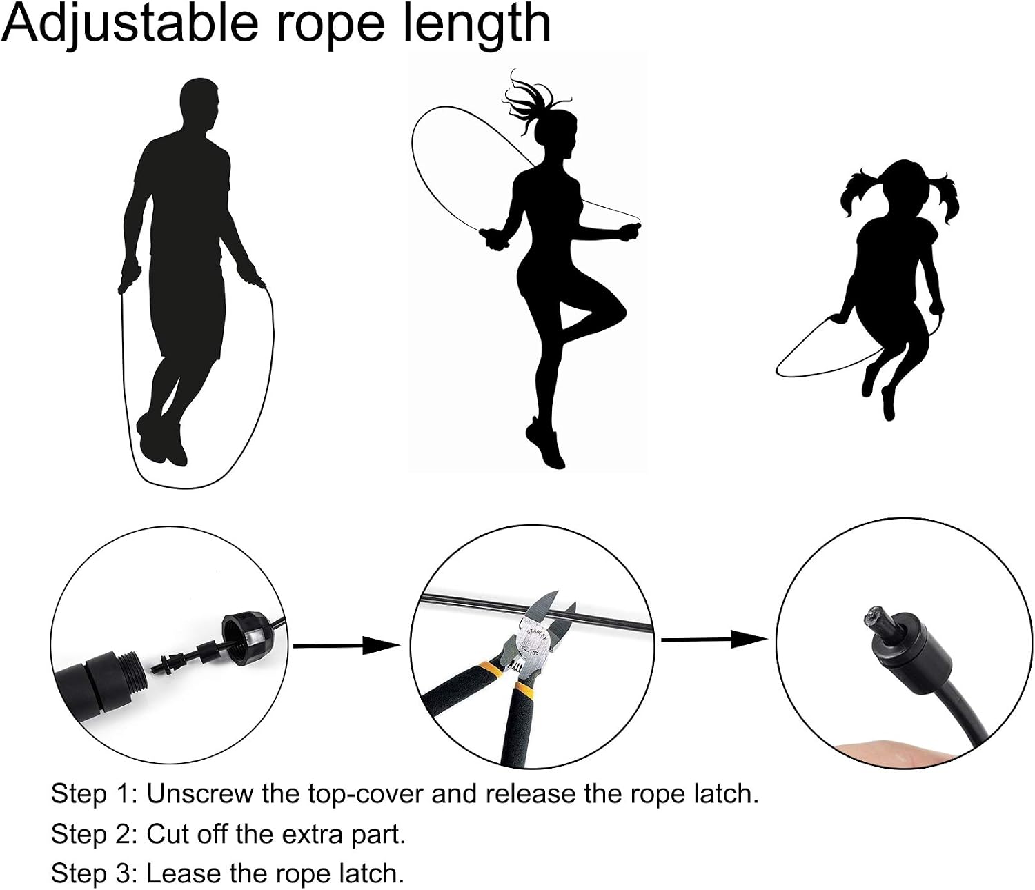Jump Rope, Adjustable Jump Ropes,Skipping Rope Tangle-Free Rapid Speed with Ball Bearings for Women Men Kids,Exercise