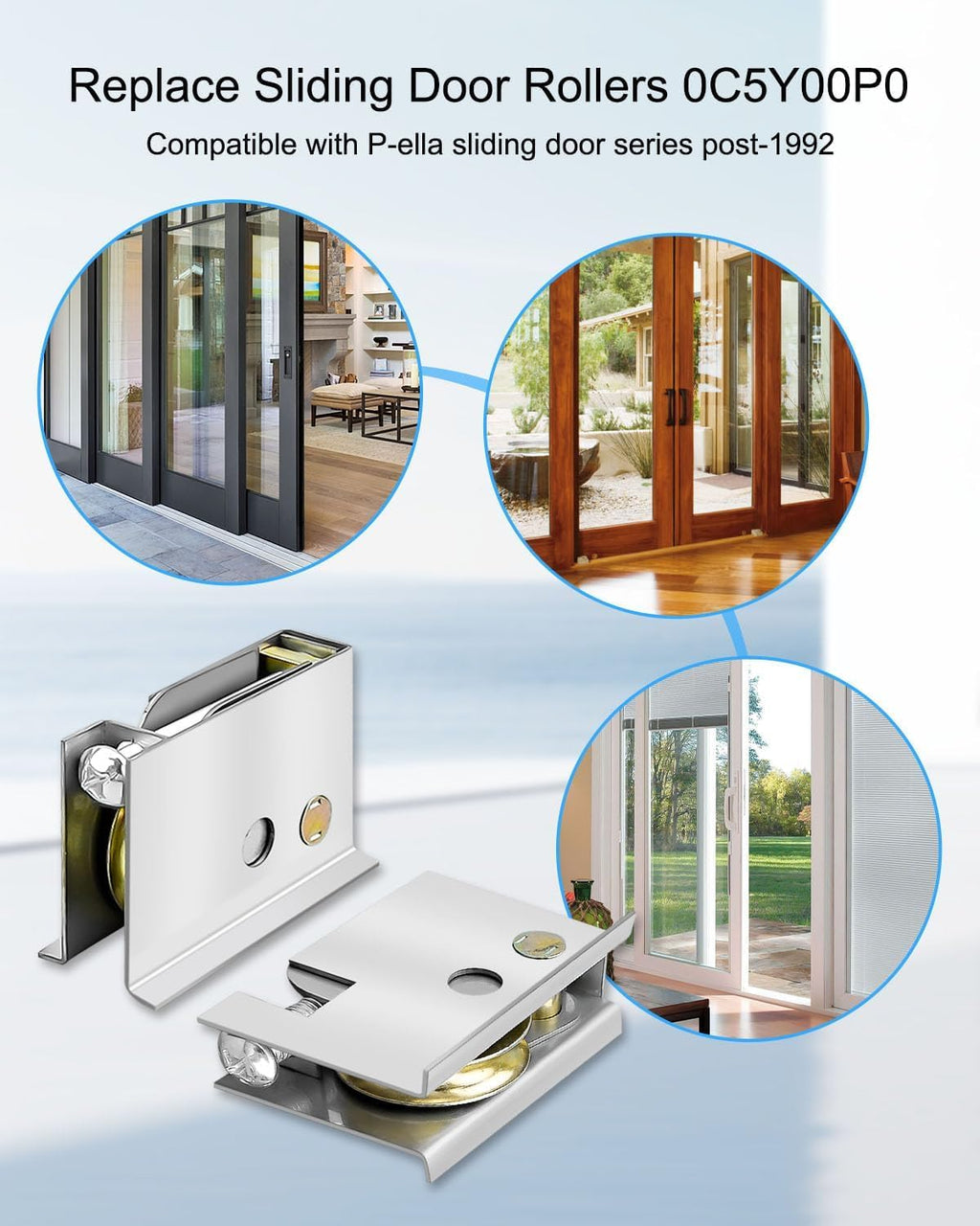 Sliding Door Roller Kit Fit for Pella Patio Replace 0C5Y00P0