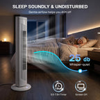 32" Bladeless Tower Fan, White