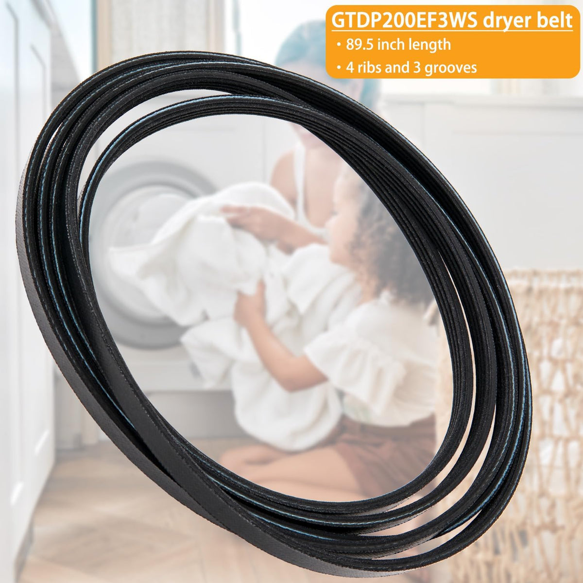 GTDP200EF3WS GTDP220EF3WW GTDP220EF4WW Dryer Belt Replace for GE