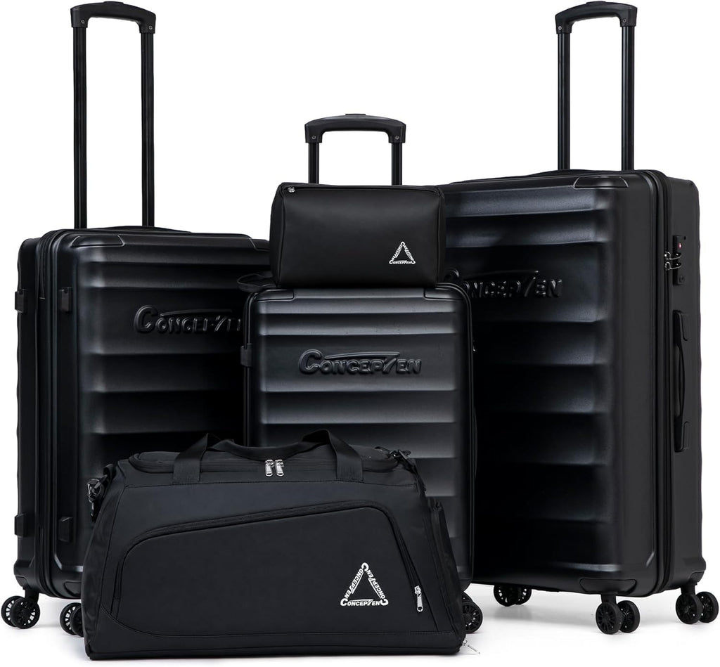 Luggage Sets, 5 Piece Durable Suitcase Set with Spinner Wheels, ABS Hard Shell Lightweight Luggage with TSA Lock