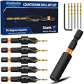 shengbenhao #4 Countersink Drill Bit Set for Wood 12Pcs Adjustable