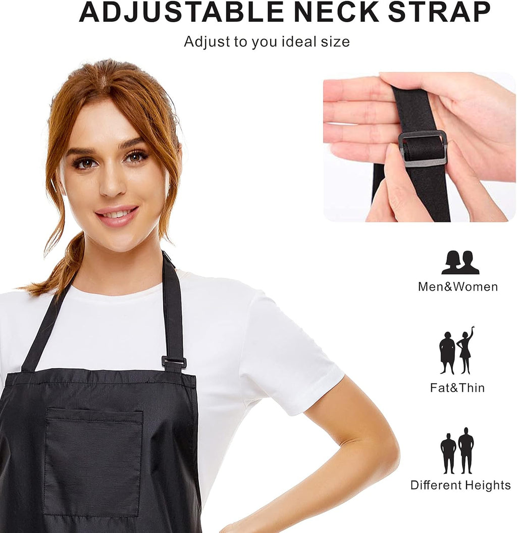 Hair Stylist Apron - Salon Aprons Pu Waterproof Protective Coated - Bleach Proof Barber Apron for Women/Men with