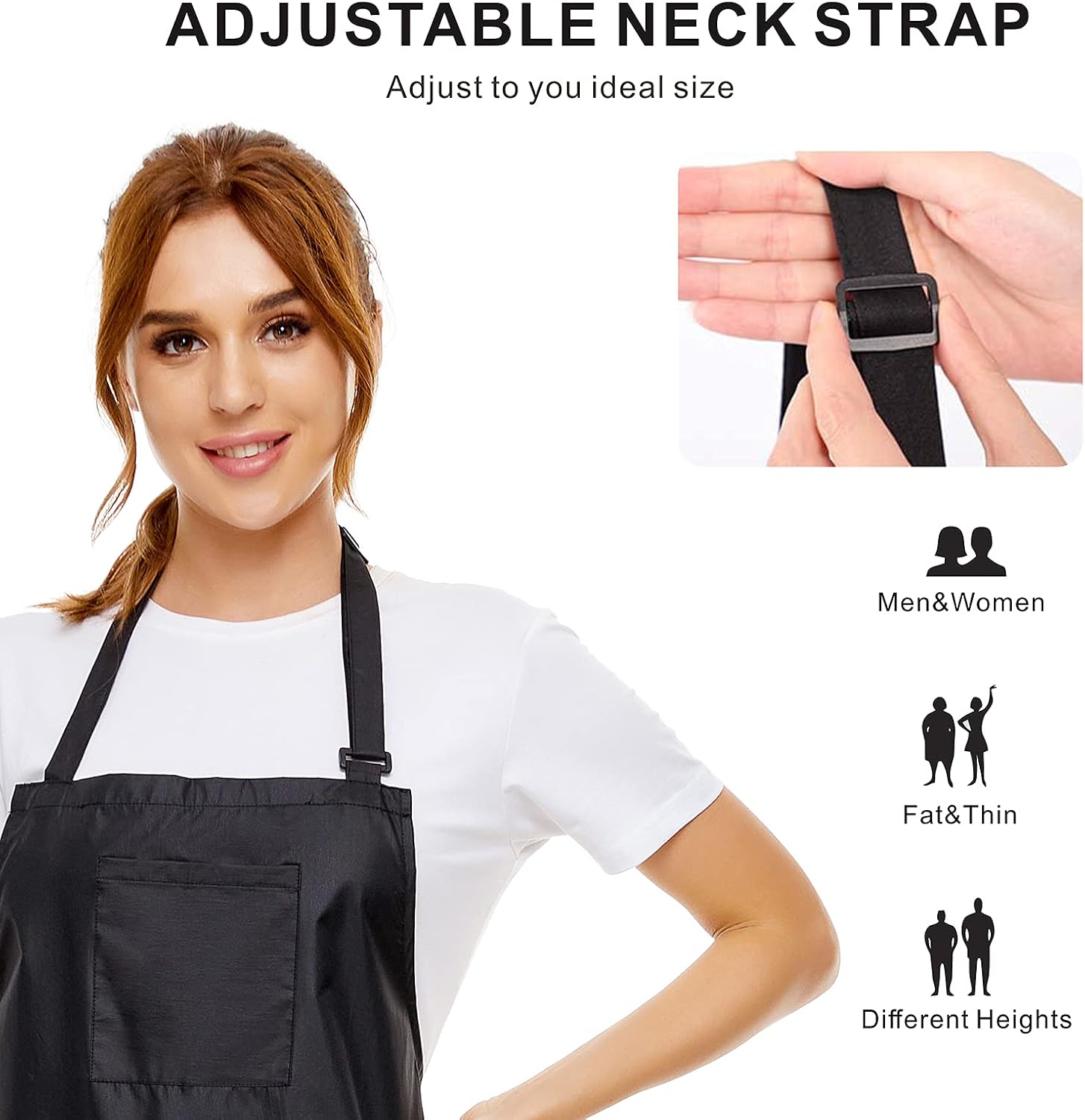 Hair Stylist Apron - Salon Aprons Pu Waterproof Protective Coated - Bleach Proof Barber Apron for Women/Men with