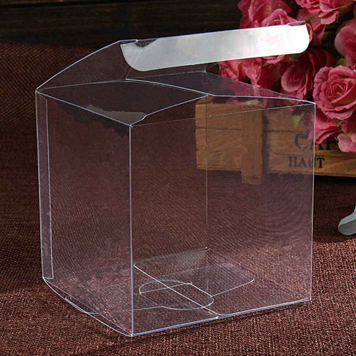 Clear Packaging Boxes 5 pcs Transparent Pvc Cube Gift Boxes 1.96 X 1.96 X 1.96 Candy Chocolate Truffles Wedding