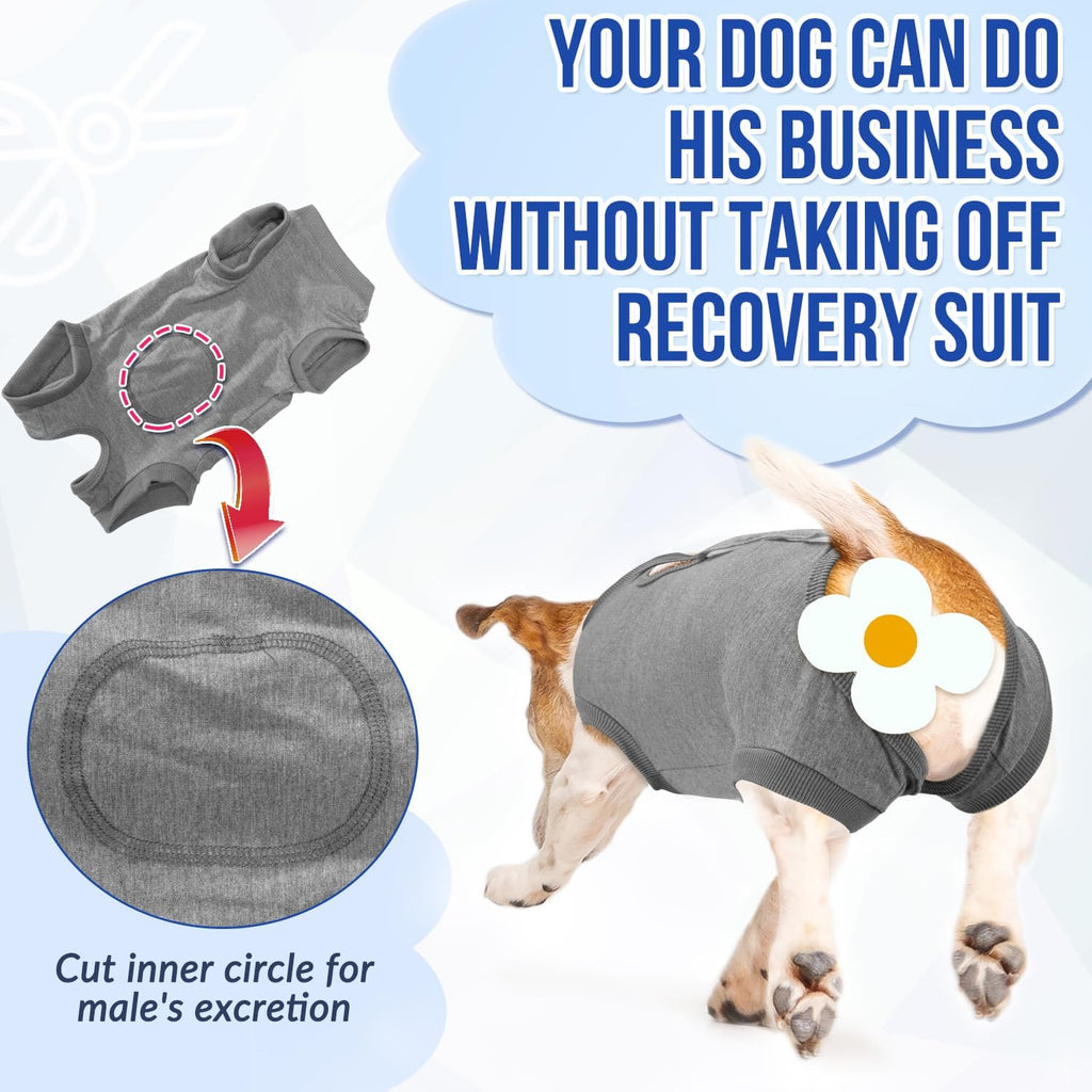 Recovery Suit for Dogs, Female Male Dog Spay Neuter,Soft Cotton, M