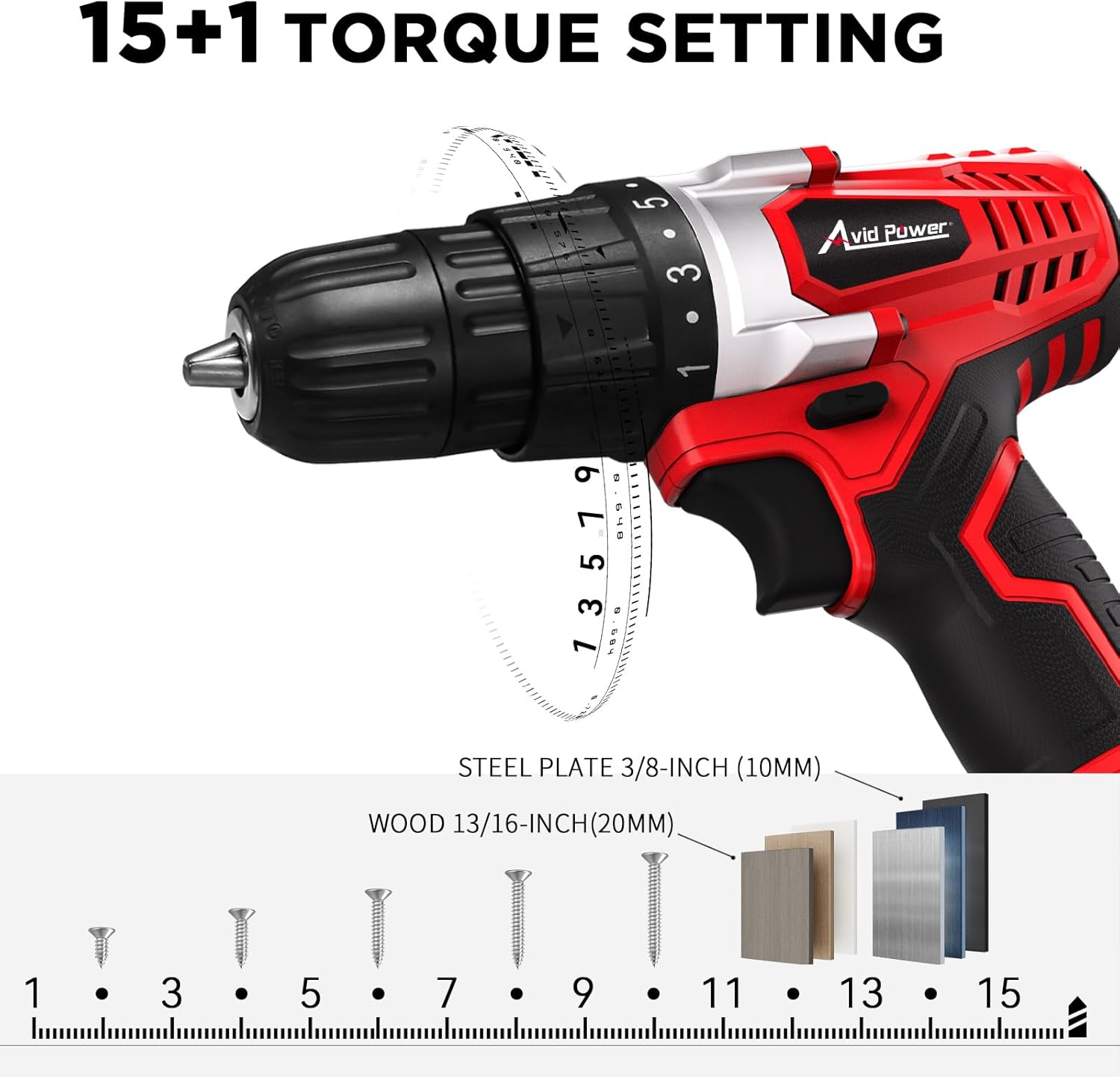20V Cordless Drill Set for Home DIY & Beginner Projects - Lightweight Power Drill with Battery Charger & 22 Bits