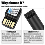for Zebra DS3600 Battery Replacement DS3678 Barcode Scanner