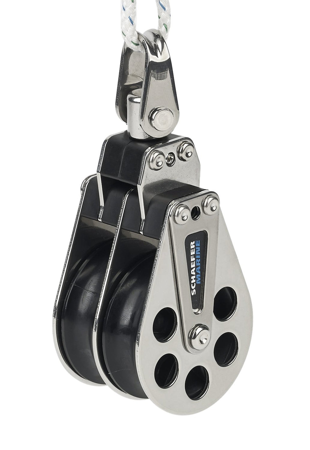 Schaefer Double 7 Series Block, Stainless Steel Cheeks and Delrin Plain Bearing Sheaves