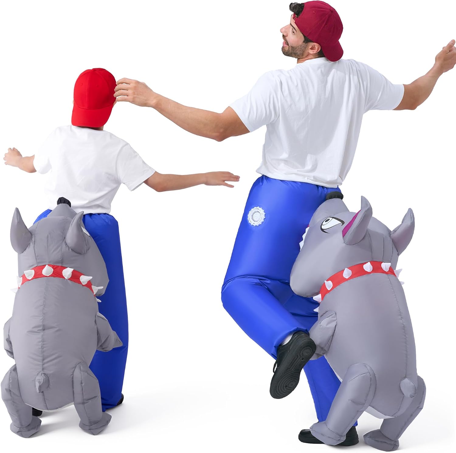 Kids Inflatable Biting By a Dog Costume, Blow Up Dog Suit, Inflatable Costume for Halloween Parties