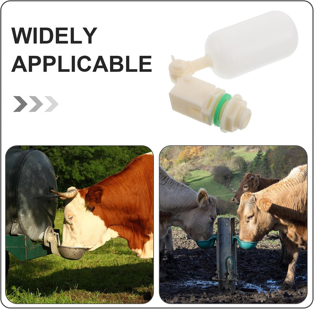 Automatic Float Valve for Livestock and Sheep White Plastic | Adjustable Arm, Automatic Refill Control, Wear