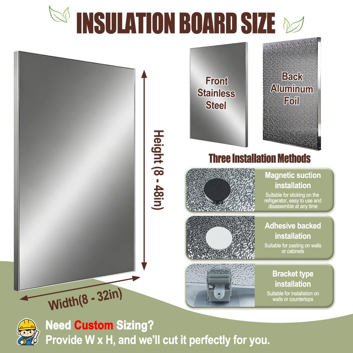 Refrigerator Insulation Board Fire Resistant Heat Shield for Side Of Fridge