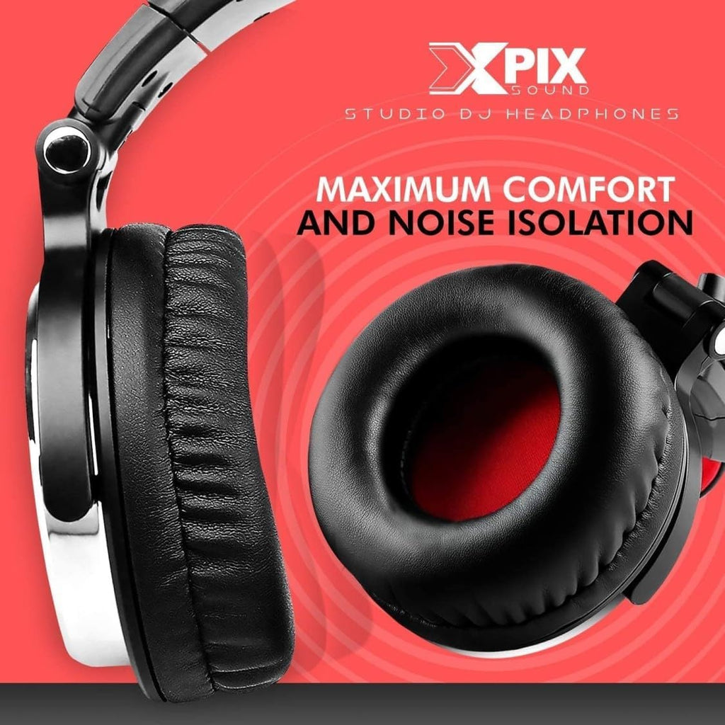 Pro DJ Headphones Closed Back Over Ear Stereo Monitor Headphones
