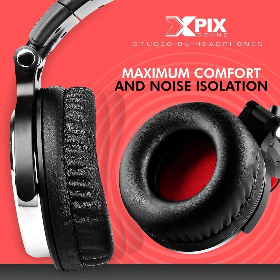 Pro DJ Headphones Closed Back Over Ear Stereo Monitor Headphones