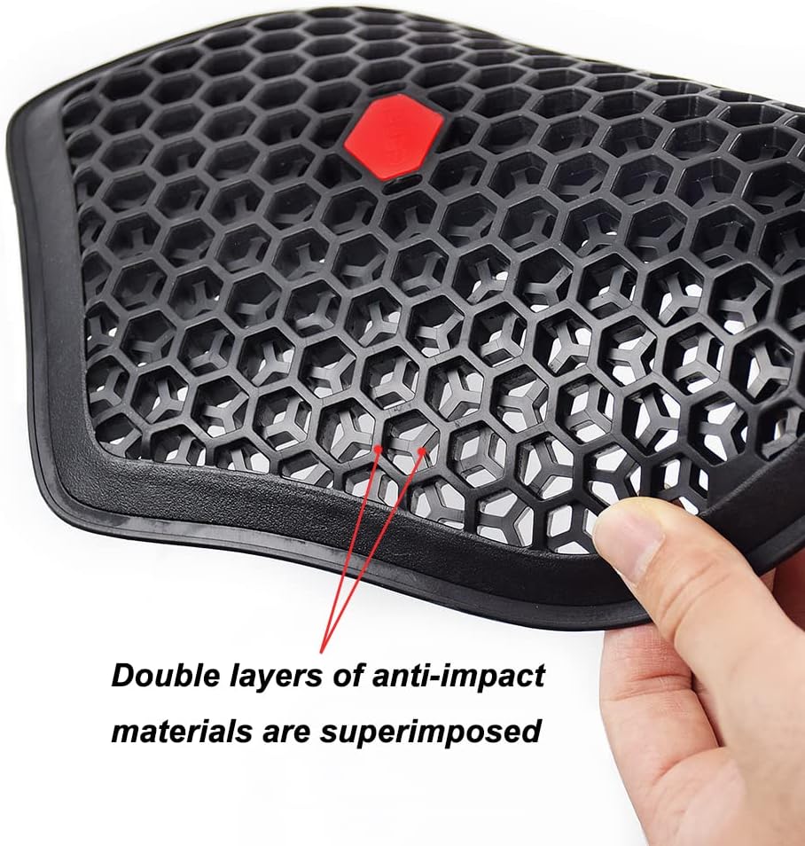 CE Level 1 Approved Motorcycle Back Protector, Black, Adult, Universal Motorbike Back Pads, Soft Motorcycle Jacket