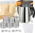Candle Making Kit with Melting Pouring Pot&Beeswax&5pcs Candle Tins | Candle Making Kit for Home Decor&Gift,Bees Wax