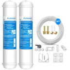 Inline Water Filter - With Fittings for Refrigerator & Ice Maker(2 Pack)