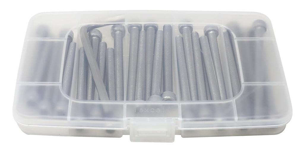 iexcell 25 Pcs M6 x 60/65/70/75/80mm Thread Pitch 1 mm Stainless Steel 304 Hex Socket Head Cap Screws Bolts Assortment Kit